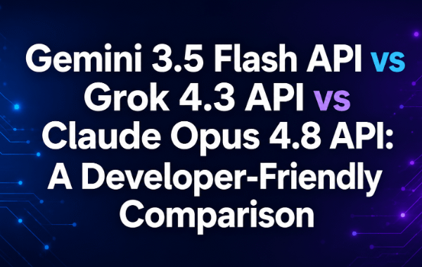 Gemini 3.5 Flash API vs Grok 4.3 API vs Claude Opus 4.8 API: A Developer-Friendly Comparison