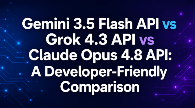 Gemini 3.5 Flash API vs Grok 4.3 API vs Claude Opus 4.8 API: A Developer-Friendly Comparison